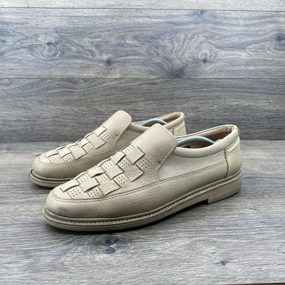 Rohde Men's Leather Loafers Shoes Size 41 UK 7 US 8 Beige